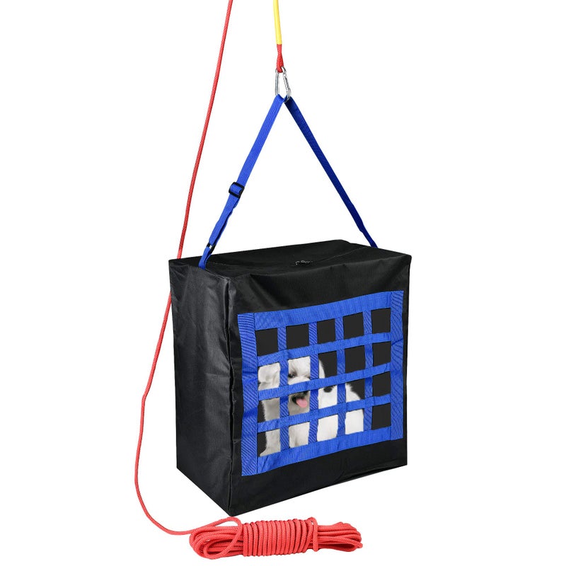 ISOP Fire Emergency Escape Bag for Pets up to 100 Pounds - Rope 50ft Incl. - Safety Equipment Carrier - Rapid Rescue Bag for Pets Animals (Large 28"x21"x14") - Life-saving Tool for Dogs, Cats - Rescue Sack - Image 1